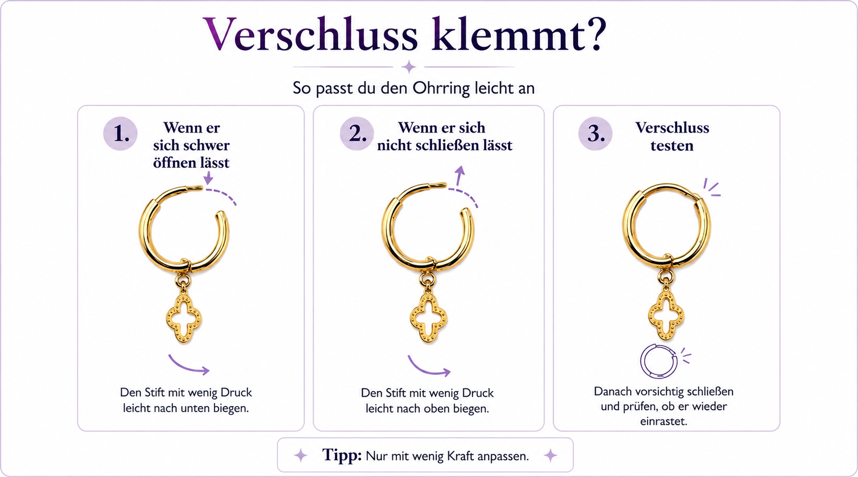 Ohrring-Verschluss klemmt? So bringst du deine Creolen wieder in Form