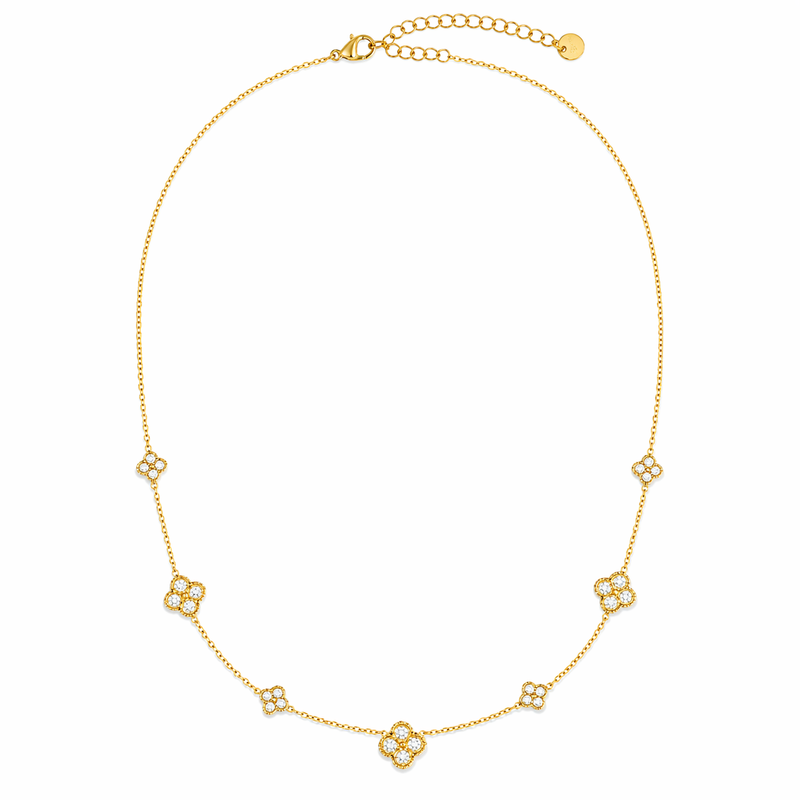 Crystal Queen Necklace 14K vergoldet
