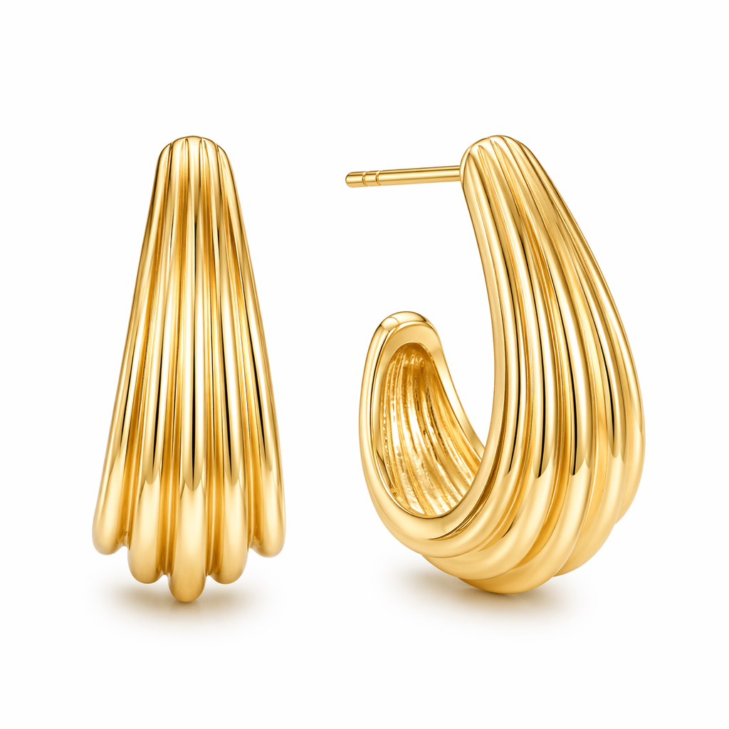 Flow Hoops 14K vergoldet