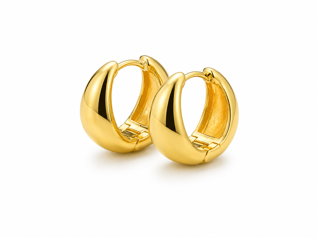 Aura Hoop Ohrringe 18K vergoldet