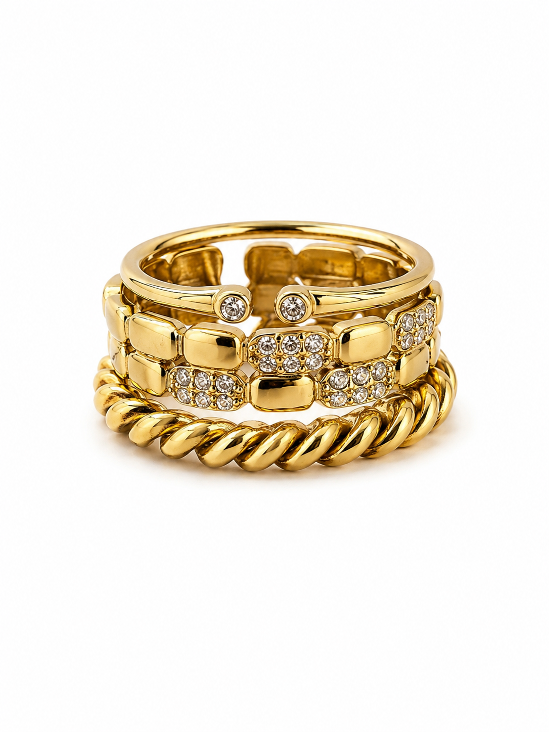Pavé Royale Ring 14K vergoldet