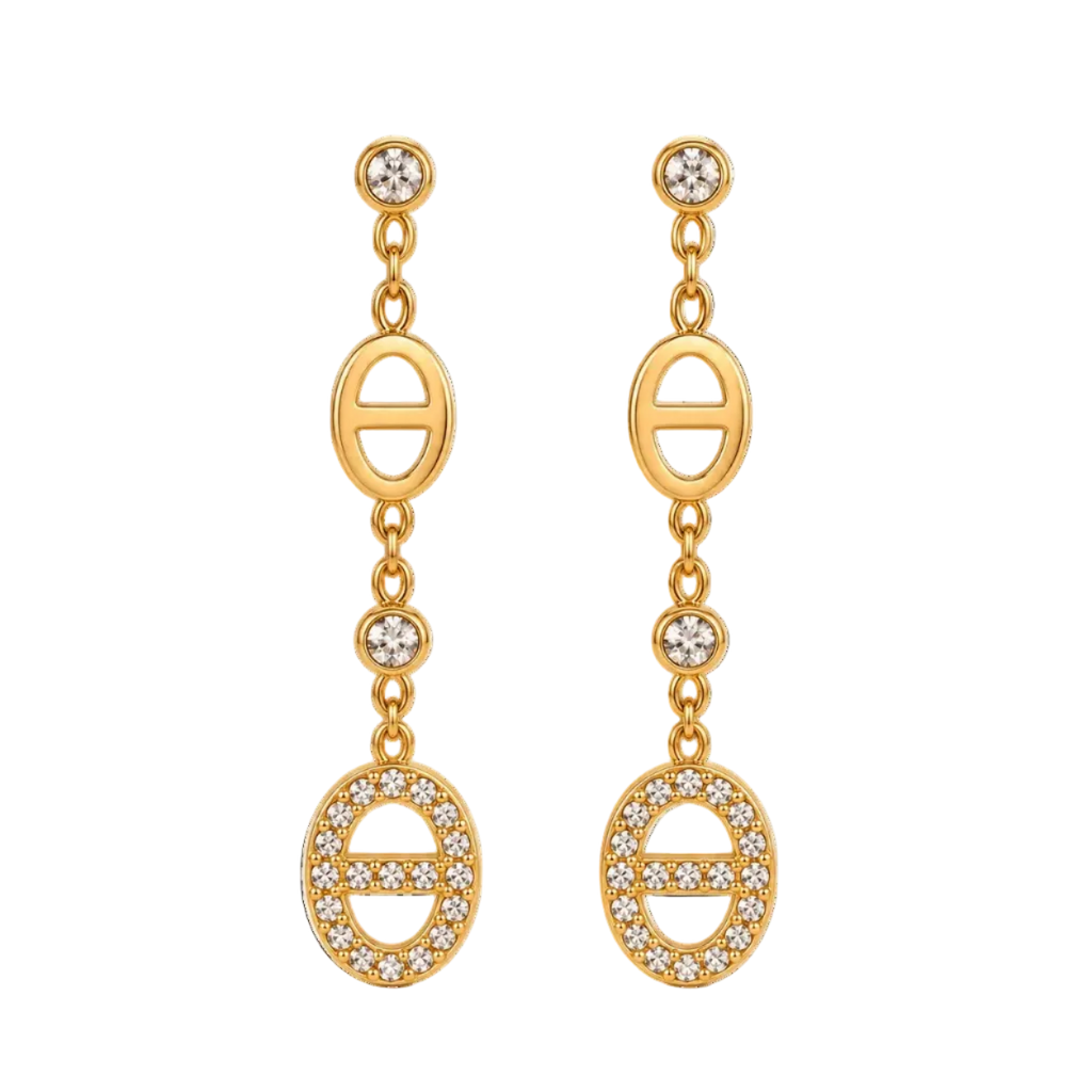 Aurelia Link Drop Ohrringe - 14K vergoldet