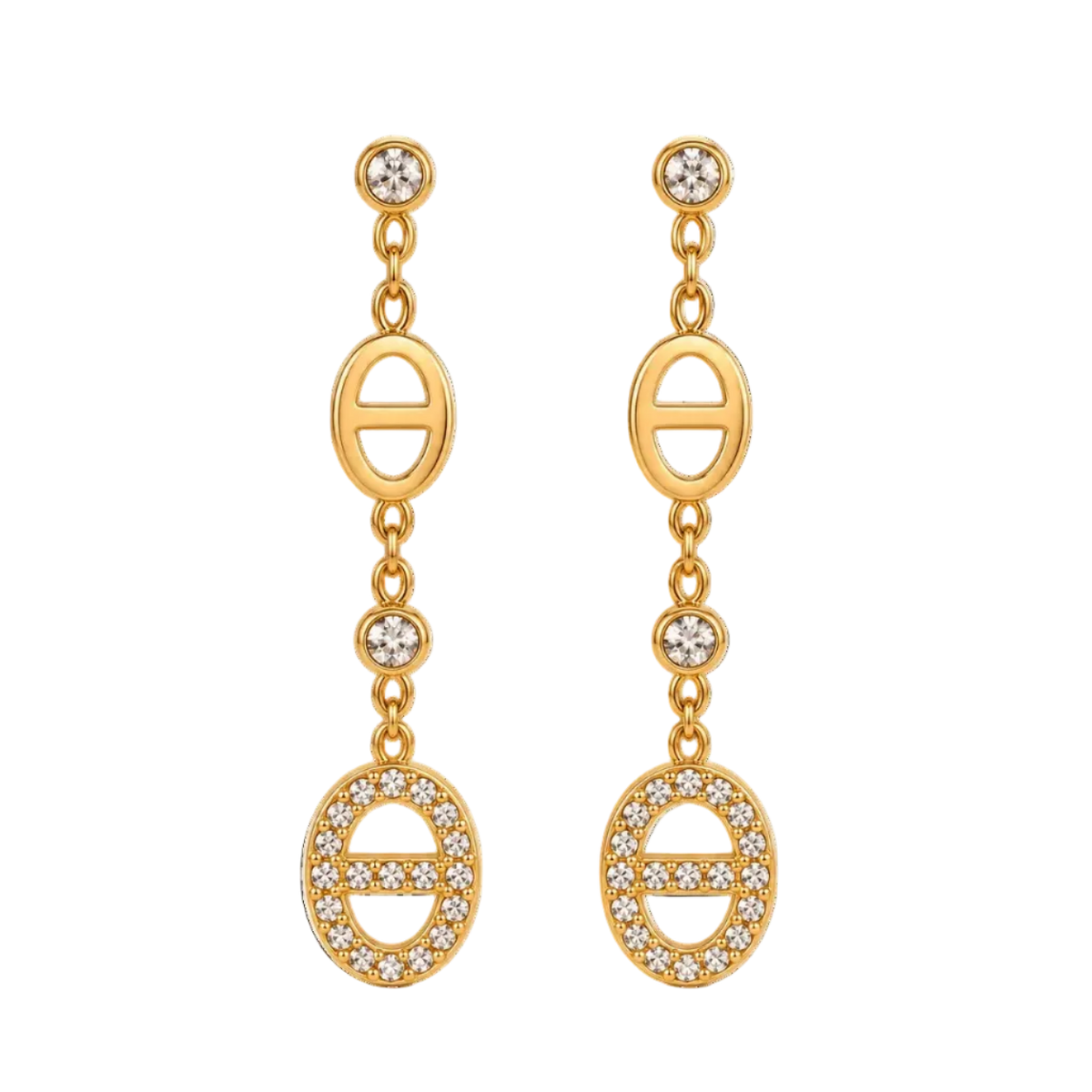 Aurelia Link Drop Ohrringe - 14K vergoldet