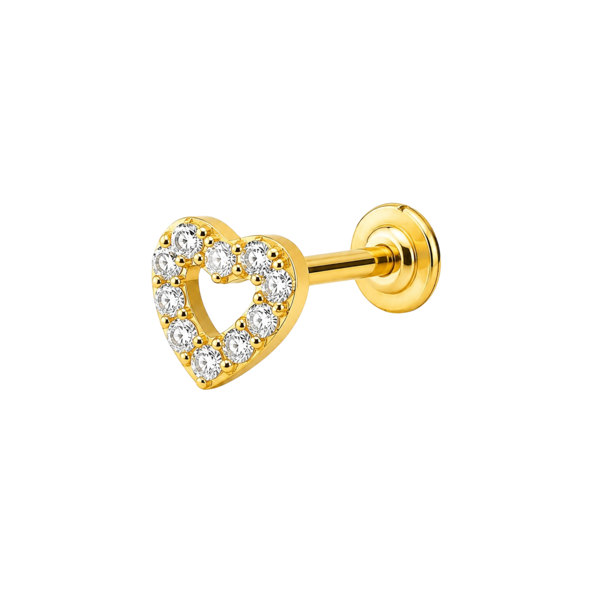Crystal Heart Piercing - Titan