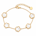 White Lucky Clover 14K Gold Plated