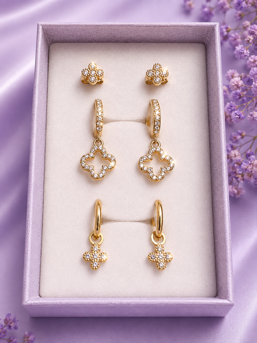 Lucky Ohrringset - 14K Vergoldet