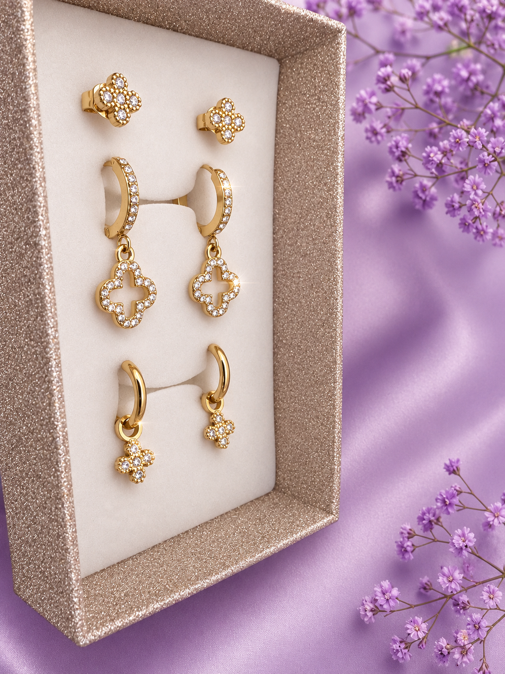 Lucky Ohrringset - 14K Vergoldet