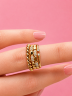 Pavé Royale Ring 14K vergoldet