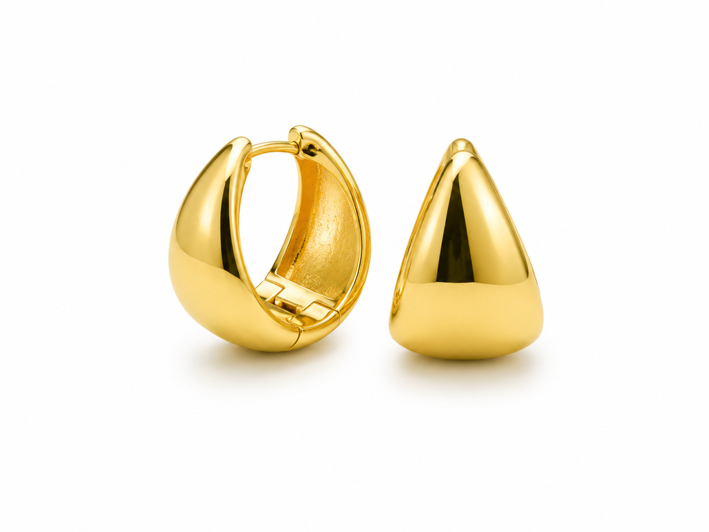 Aura Hoop Ohrringe 18K vergoldet