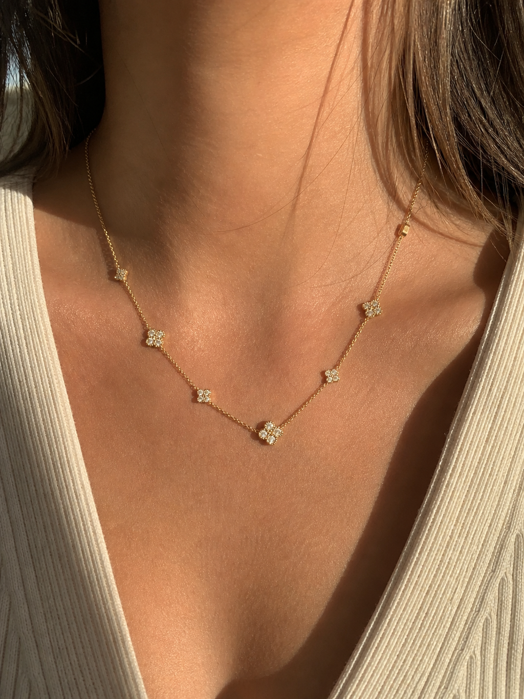 Crystal Queen Necklace 14K vergoldet