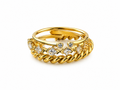 Verona Crystal Ring 14K vergoldet