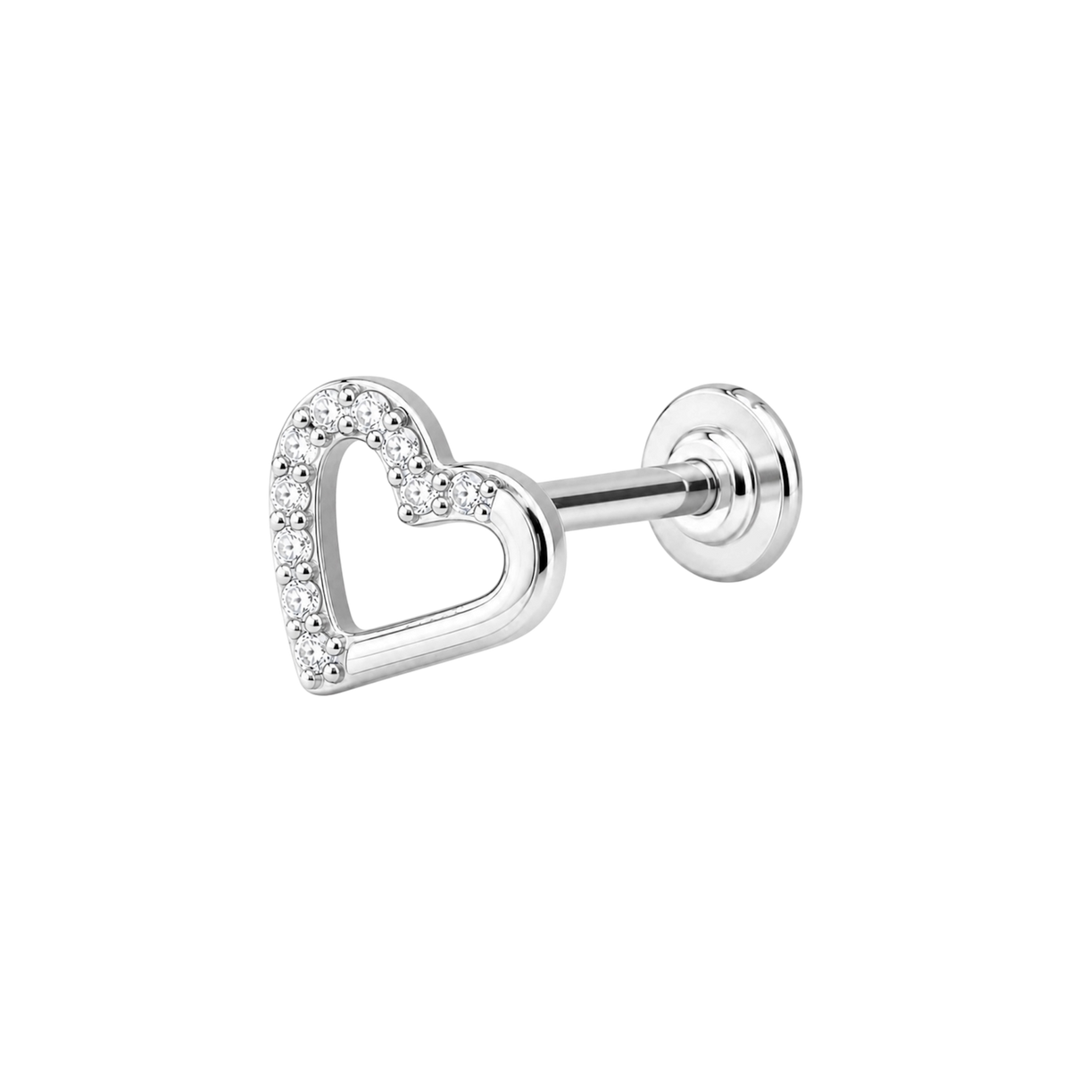 Pave Heart Piercing - Titan