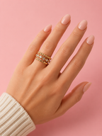 Golden Trinity Ring 14K vergoldet
