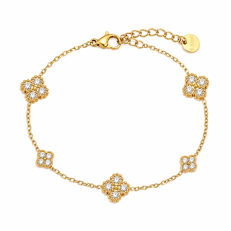 Aura Bloom Armband 14K vergoldet
