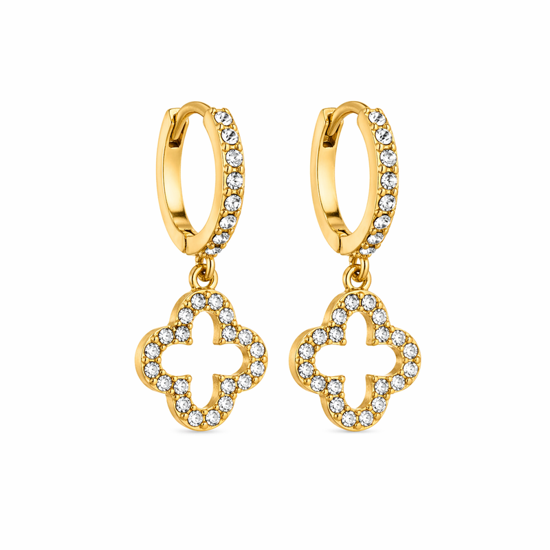 Lucky Clover Ohrringe 14K vergoldet