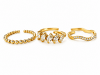 Golden Trinity Ring 14K vergoldet