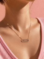 Luna Pin Necklace Vergoldet