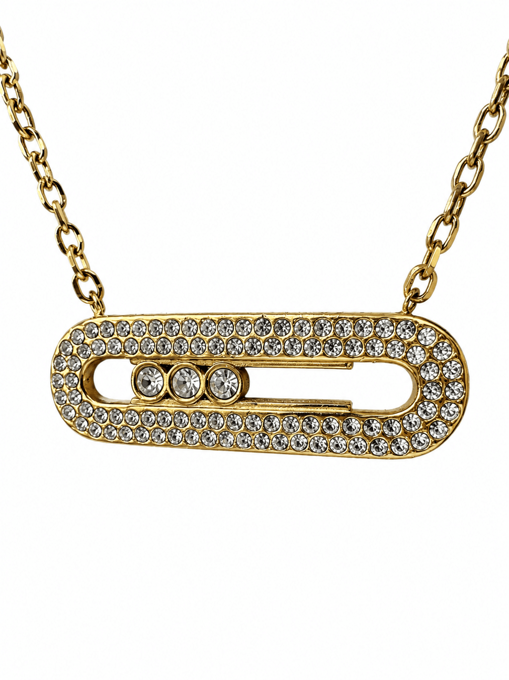 Luna Pin Necklace Vergoldet