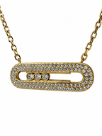 Luna Pin Necklace Vergoldet