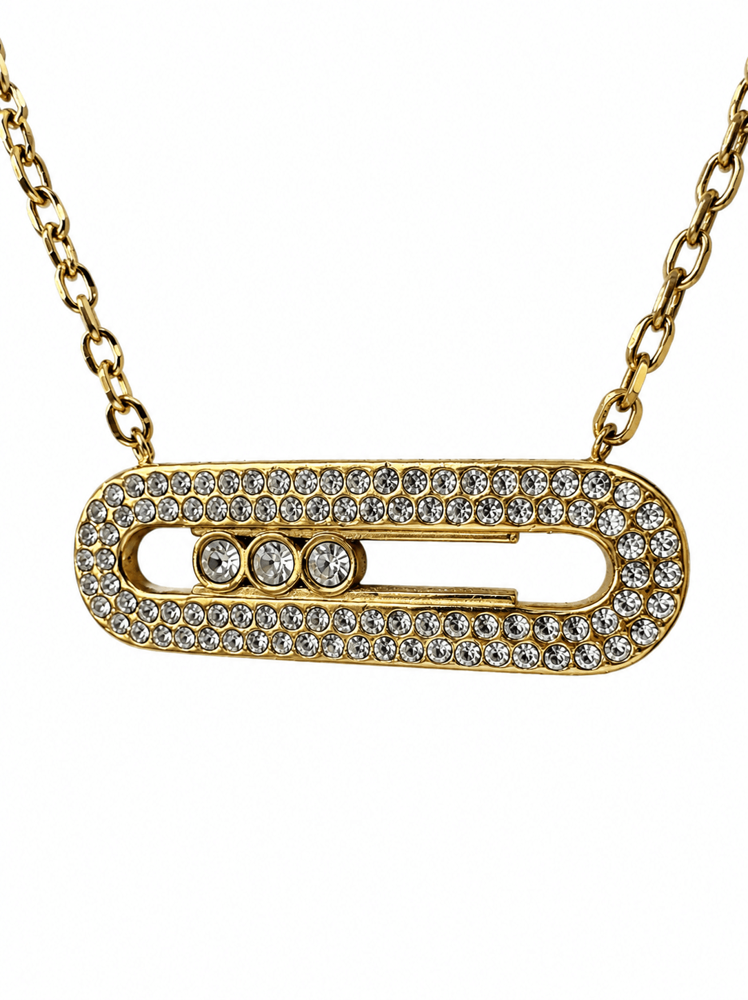 Luna Pin Necklace Vergoldet