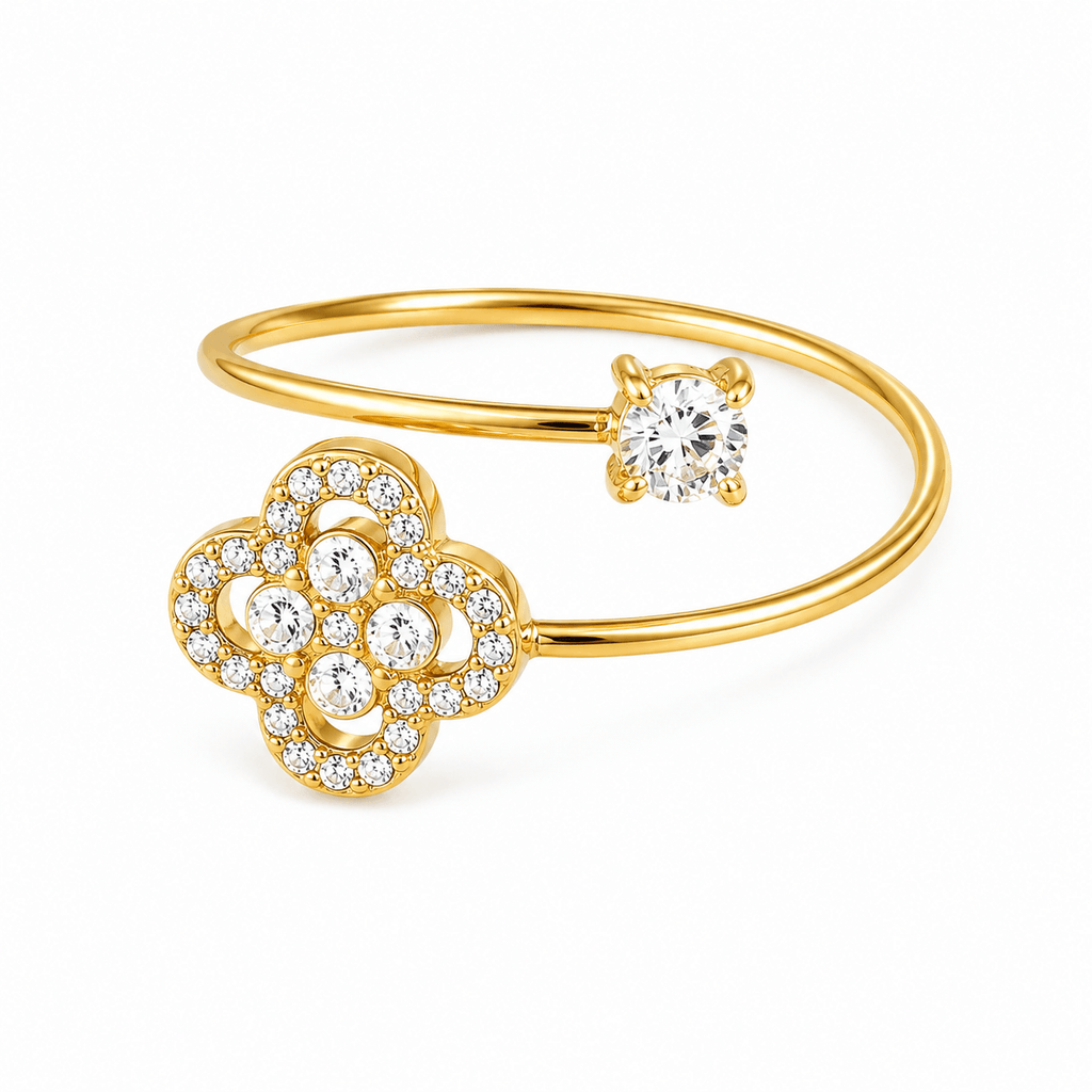 Lucky Leaf Luxe Ring 14K vergoldet