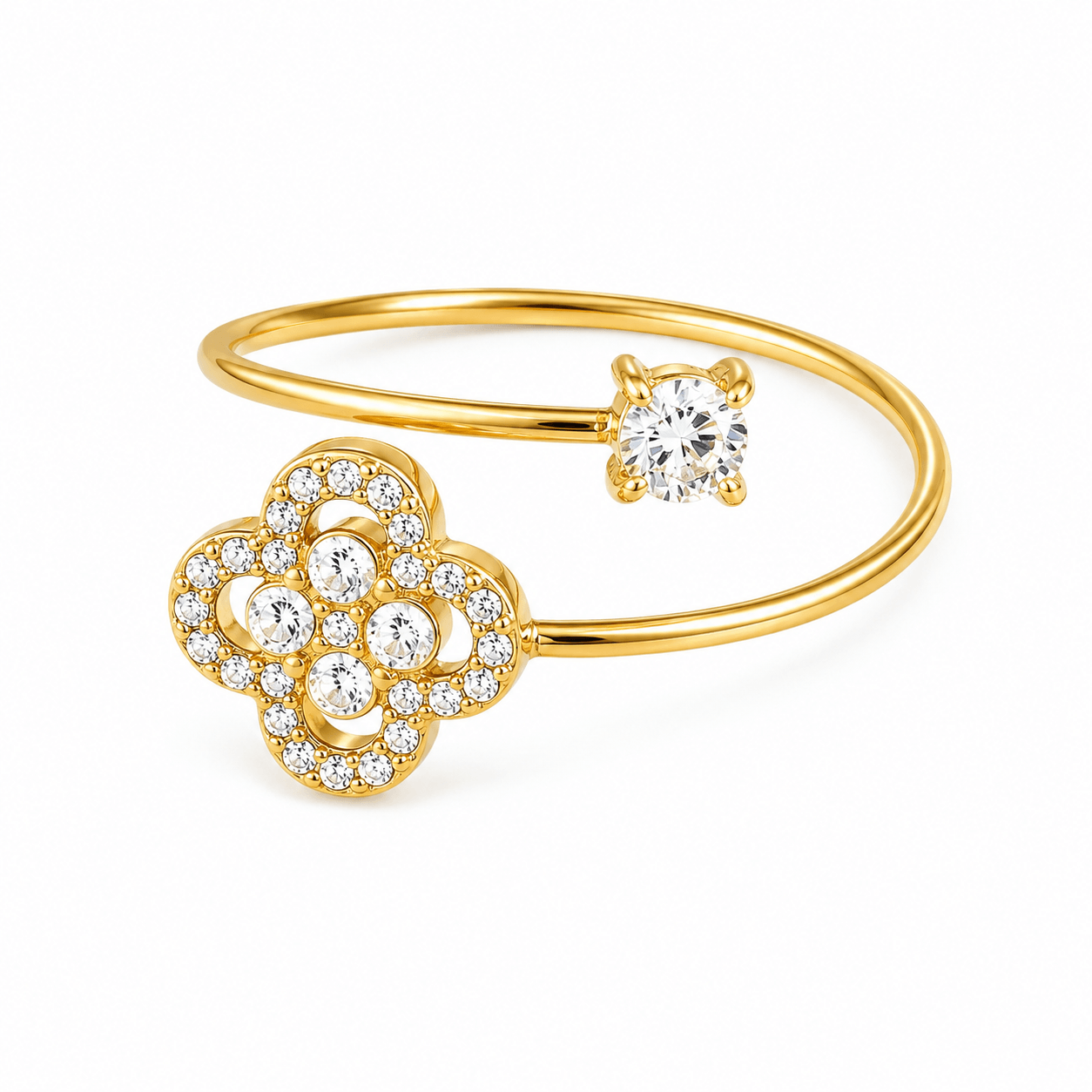 Lucky Leaf Luxe Ring 14K vergoldet
