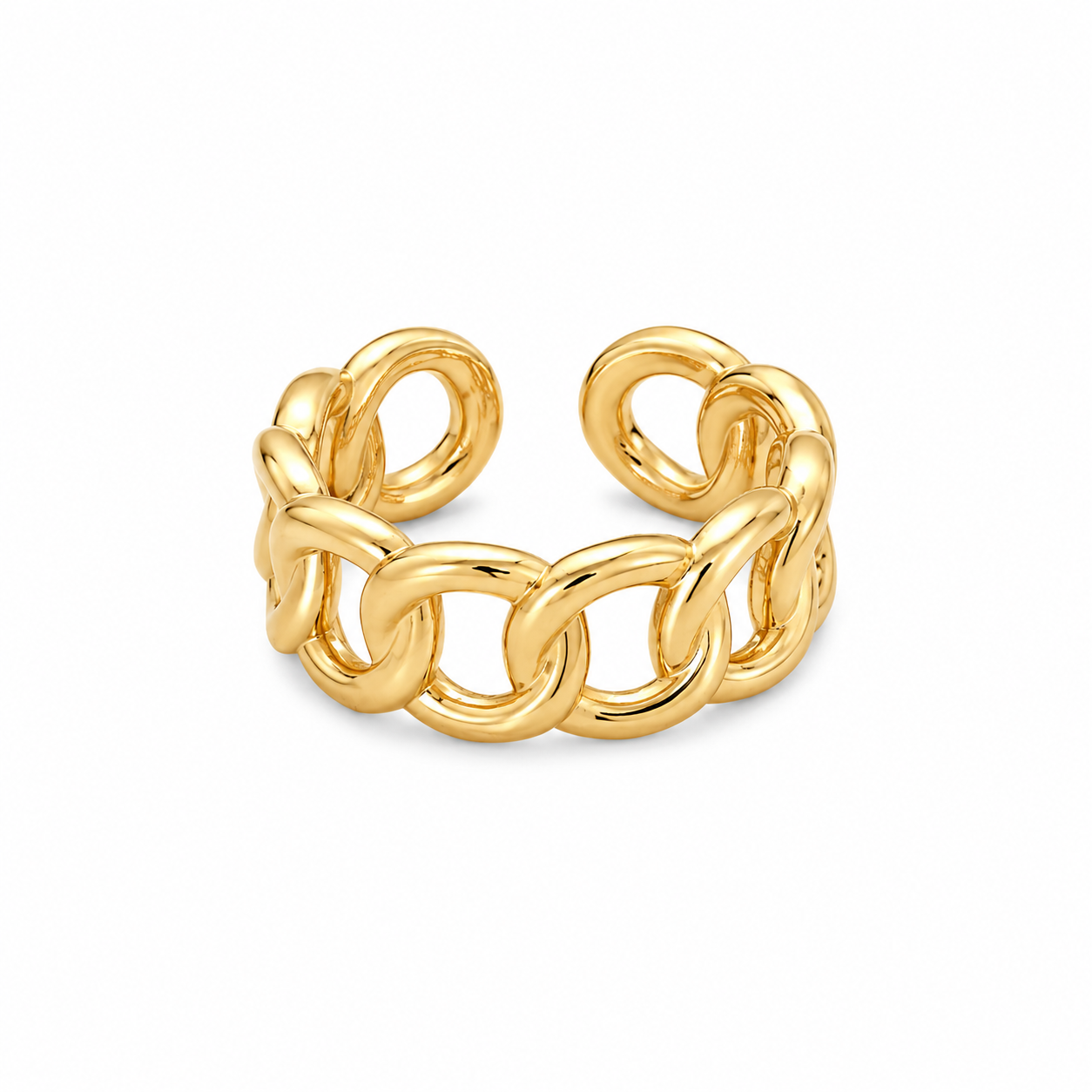 Éclat Chain Ring 14K vergoldet