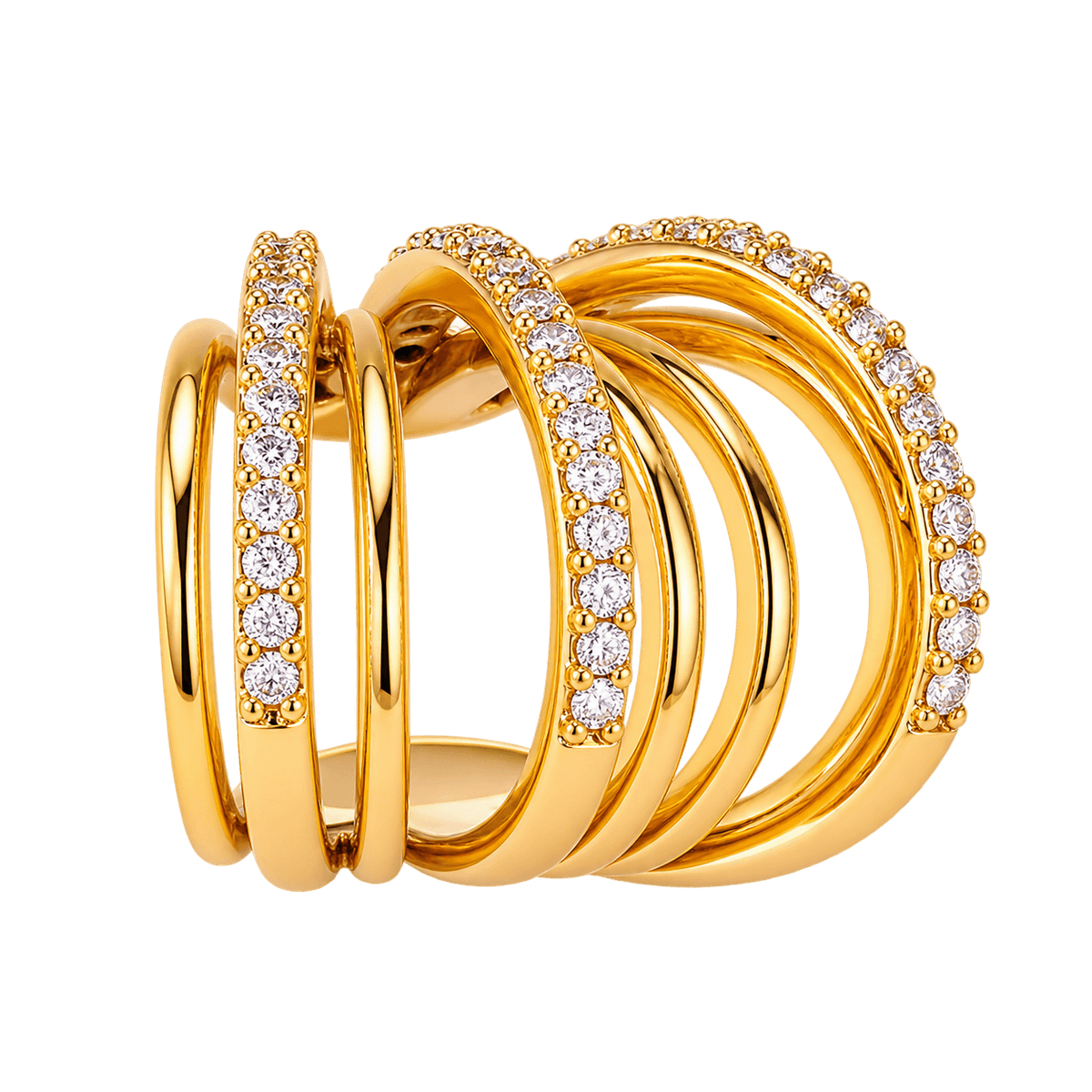 Trinity Luxe Ear Cuff 14K vergoldet