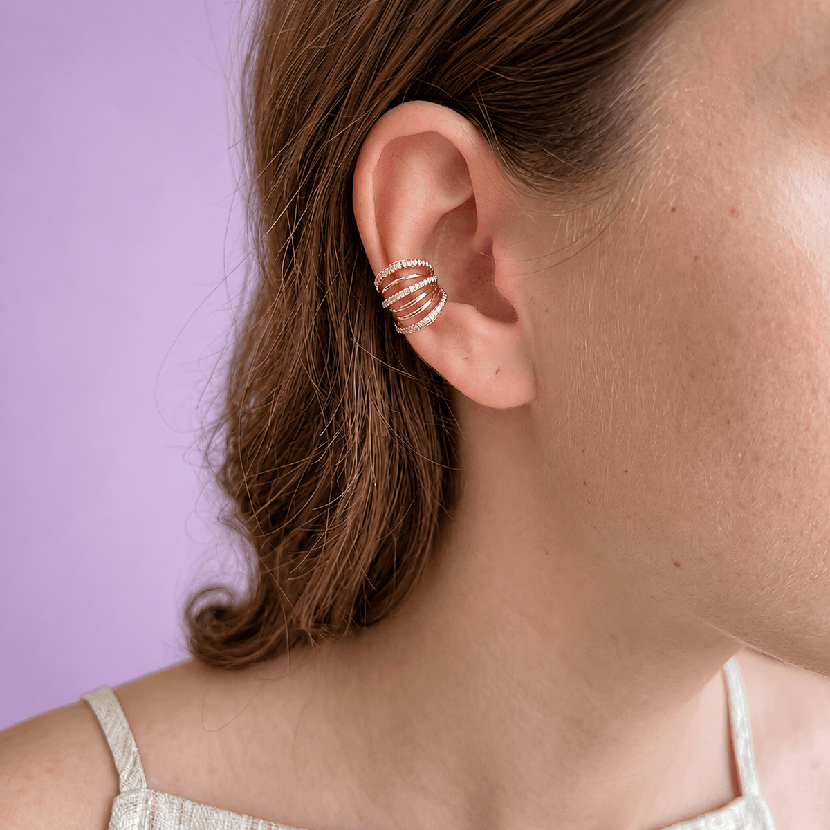 Trinity Luxe Ear Cuff 14K vergoldet