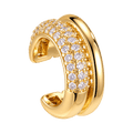 Pavé Duo Ear Cuff - 14K vergoldet