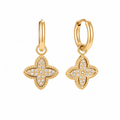 Crystal Clover 14K Vergoldet