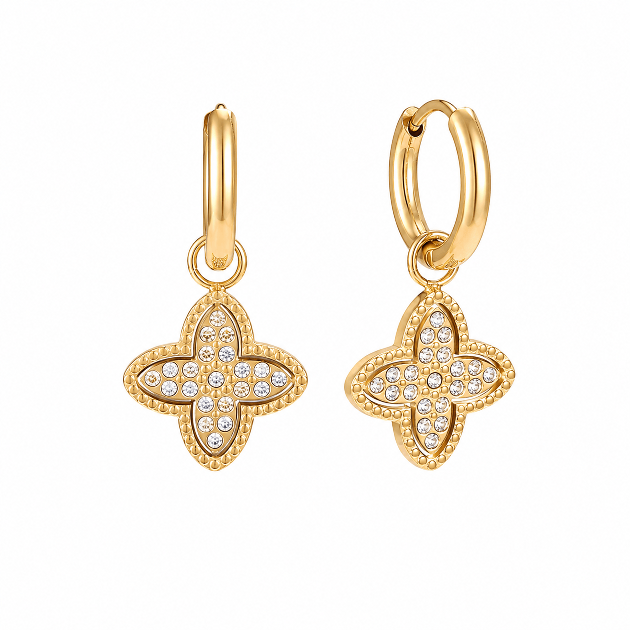 Crystal Clover 14K Vergoldet