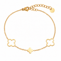 Trinity Clover Armband 14K Vergoldet