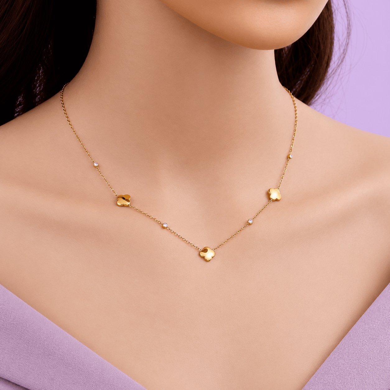 Trinity Glow Kette 14K