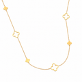 Clover Cascade Kette 14K Vergoldet