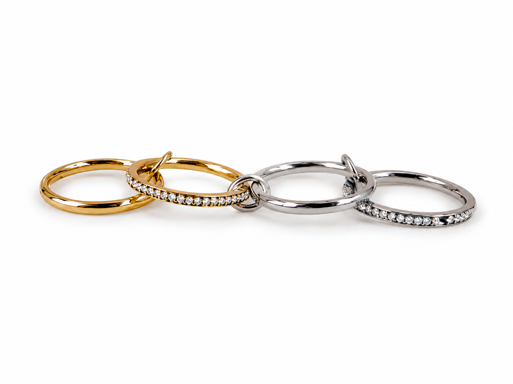 Pave Infinitty Ring 14K vergoldet