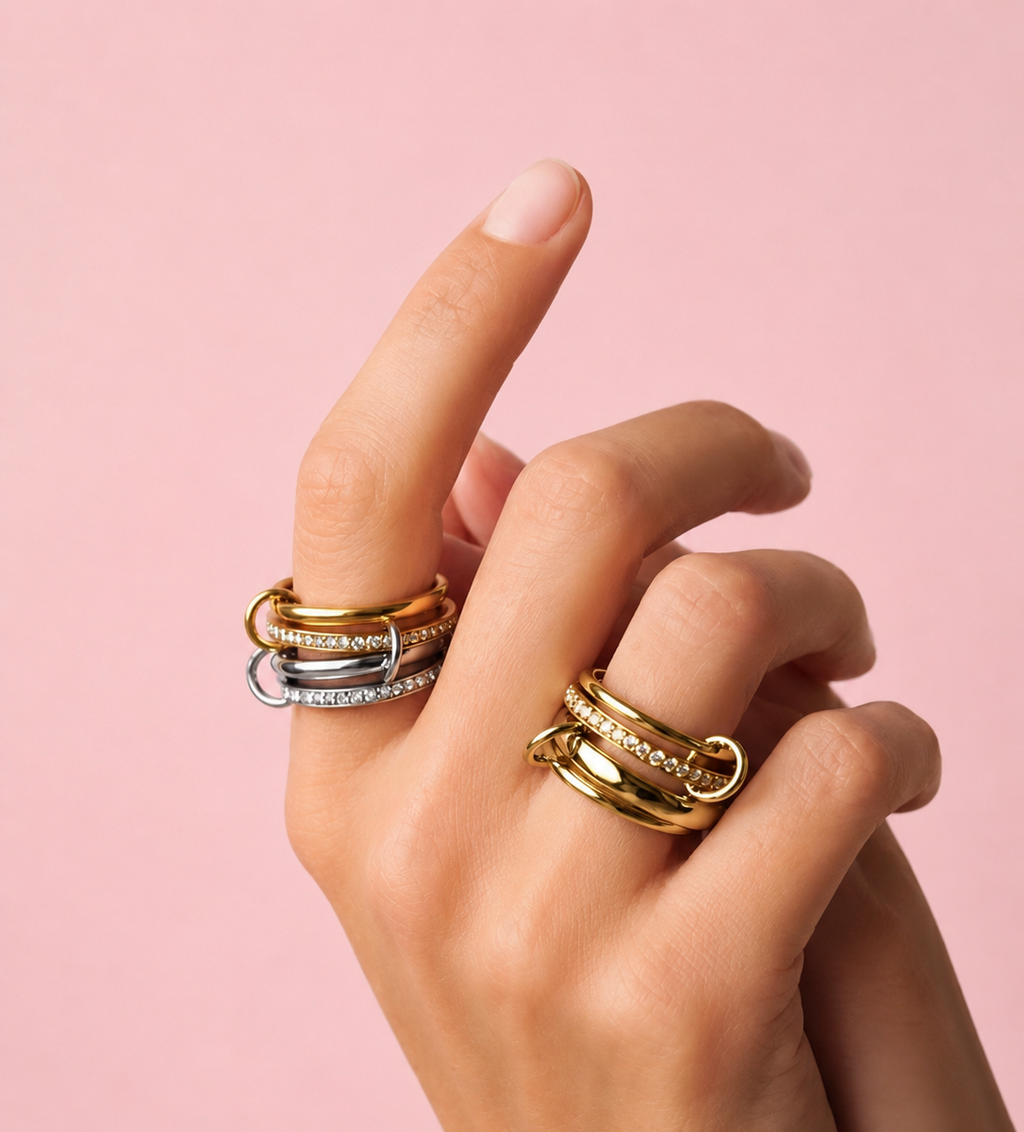 Pave Infinitty Ring 14K vergoldet