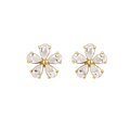 Crystal Bloom Stecker 14K Vergoldet