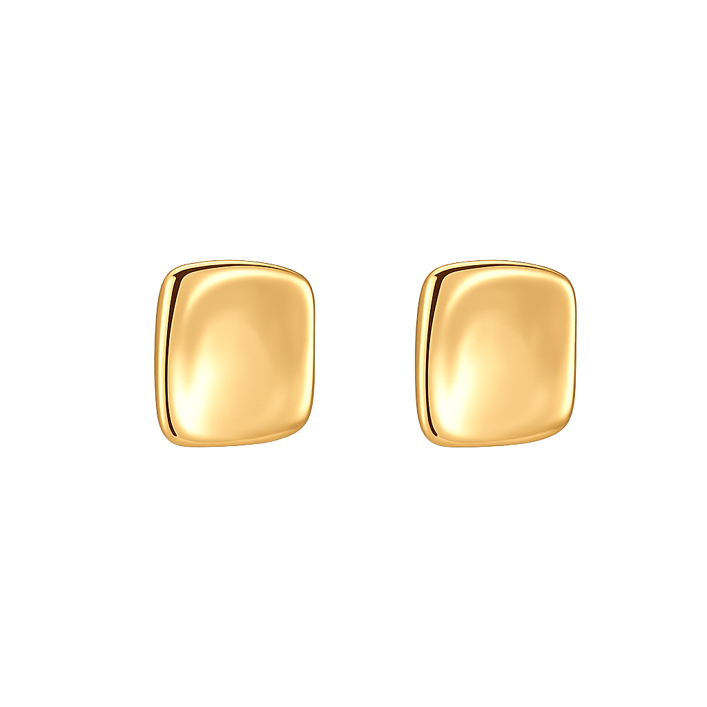 Sculpted Gold Ohrstecker 14K Vergoldet
