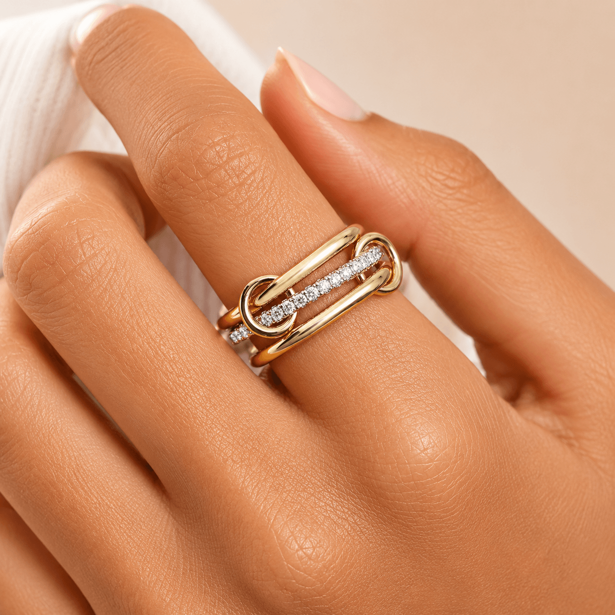 Infinity Glow ring 14K vergoldet