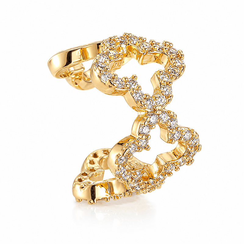Lucky Leaf Luxe Ear Cuff 14K vergoldet