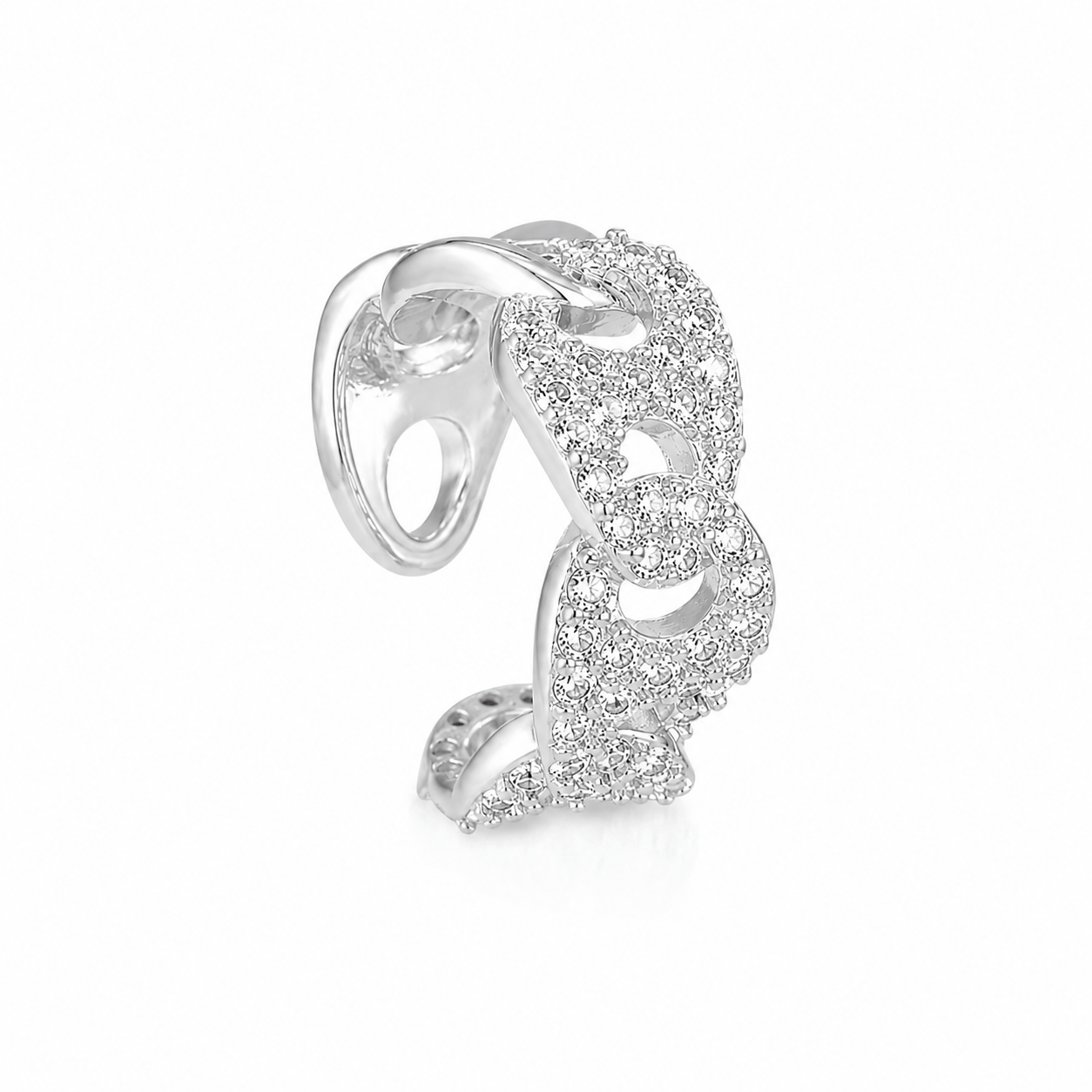 Pave Ear Cuff 14K Gold Plated
