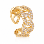 Pave Ear Cuff 14K vergoldet