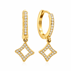 Diamond Star Hoops 14K vergoldet