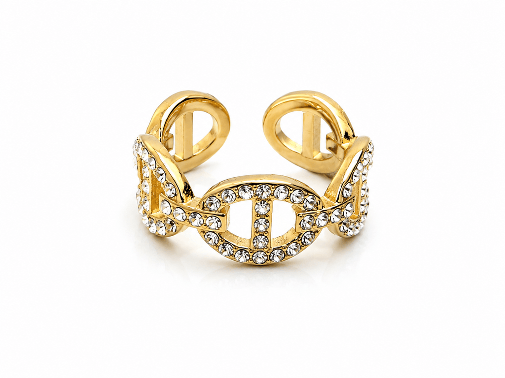 Pave Luxe Ring 14K vergoldet