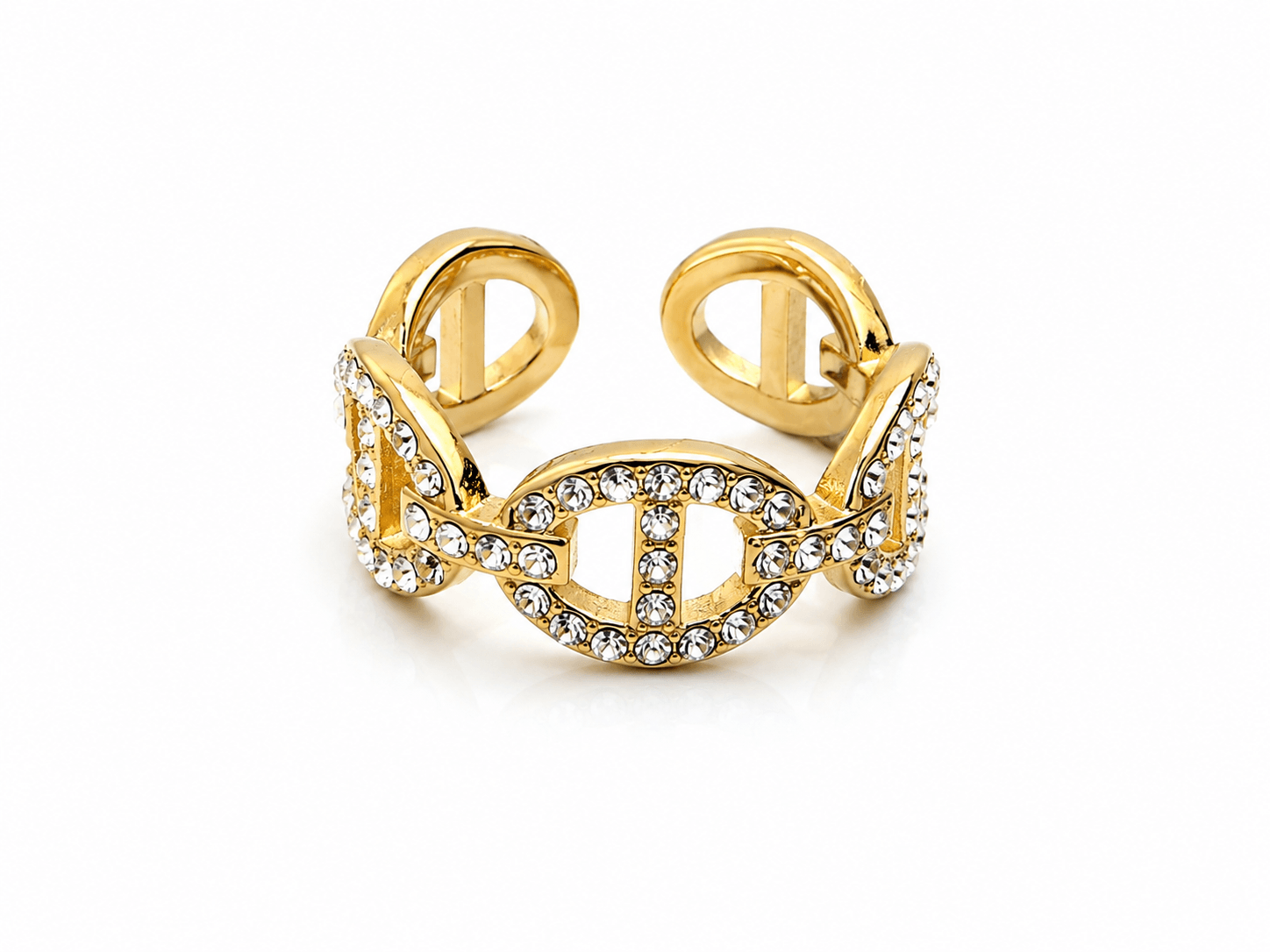 Pave Luxe Ring 14K vergoldet