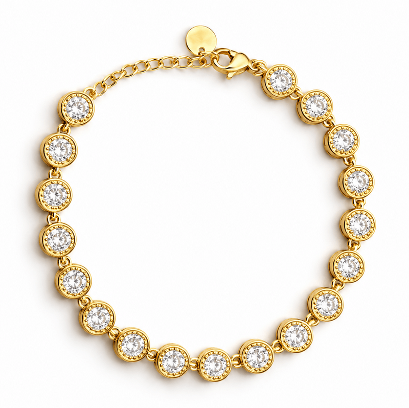 Crystal Luxe Armband 14K vergoldet
