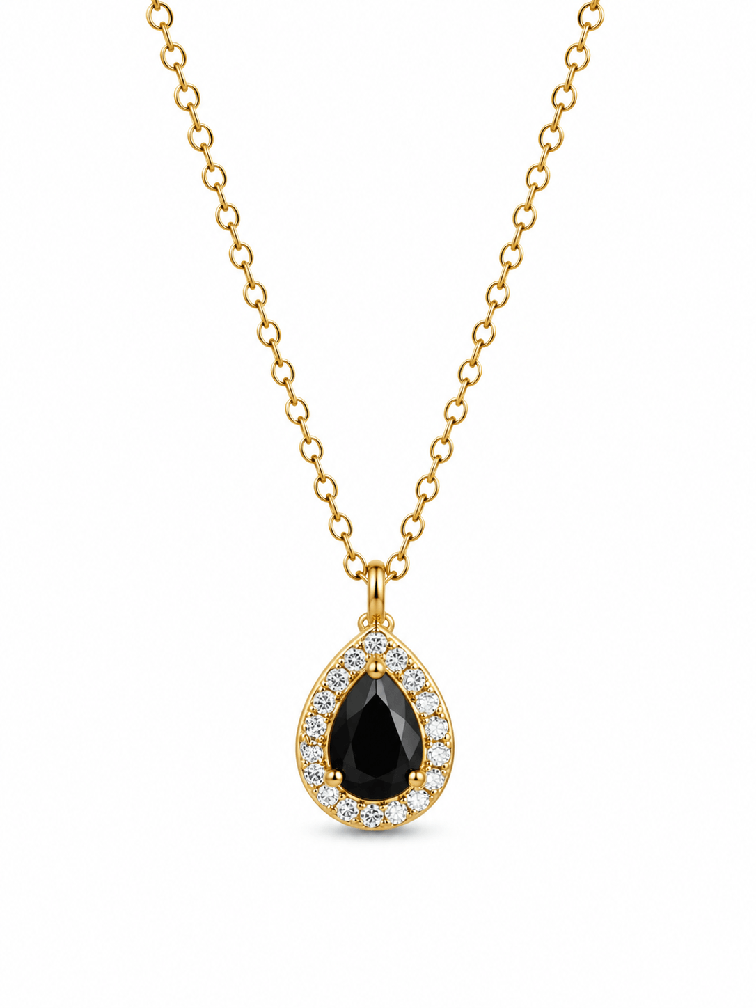 Midnight Drop Necklace 14K vergoldet