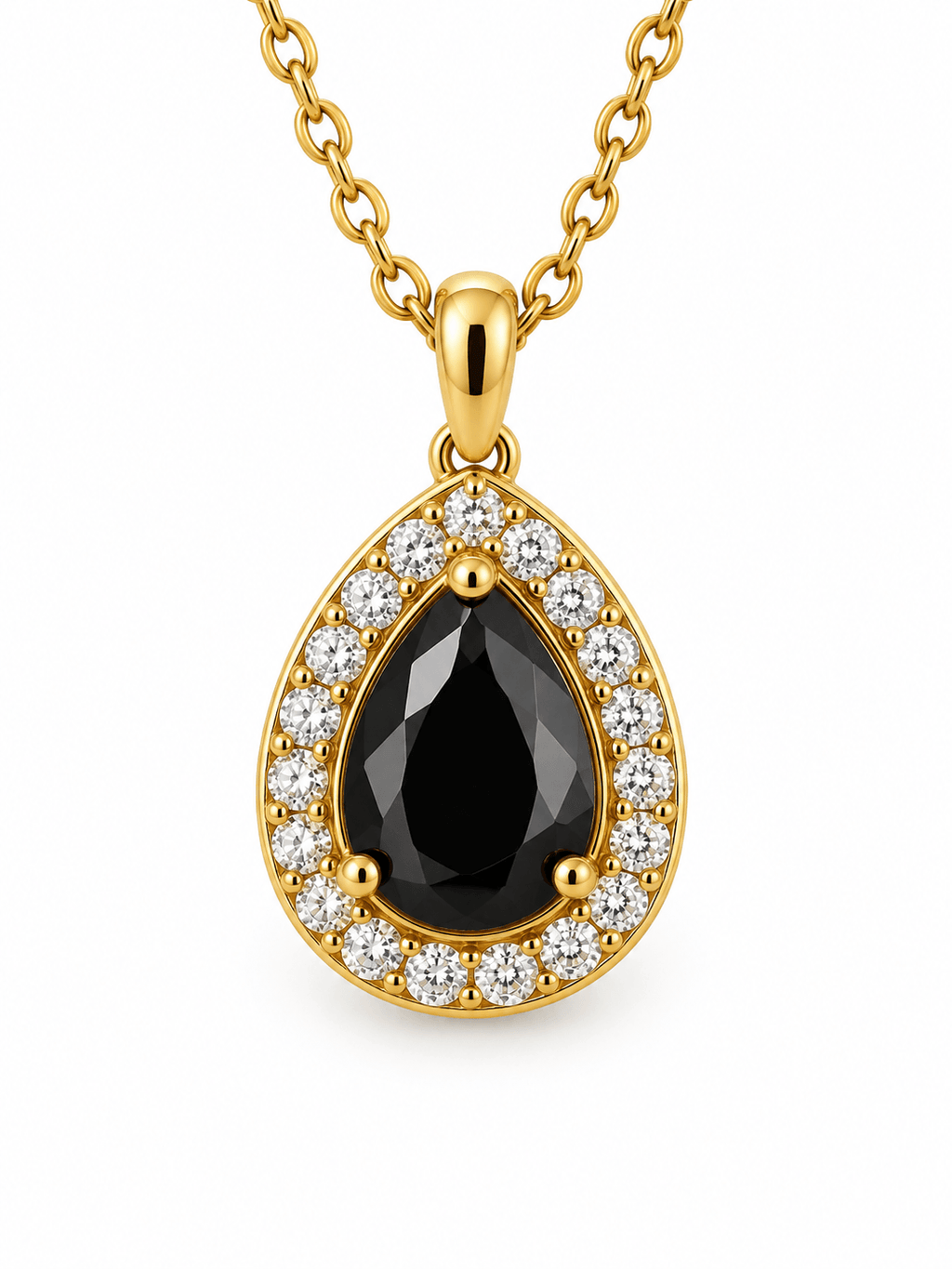 Midnight Drop Necklace 14K vergoldet