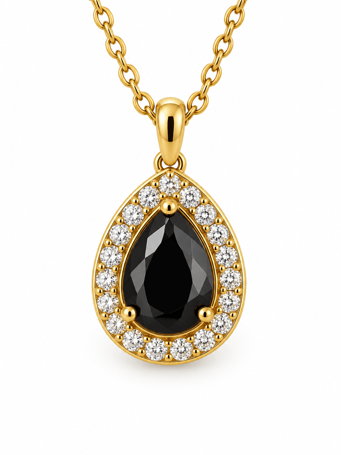 Midnight Drop Necklace 14K vergoldet